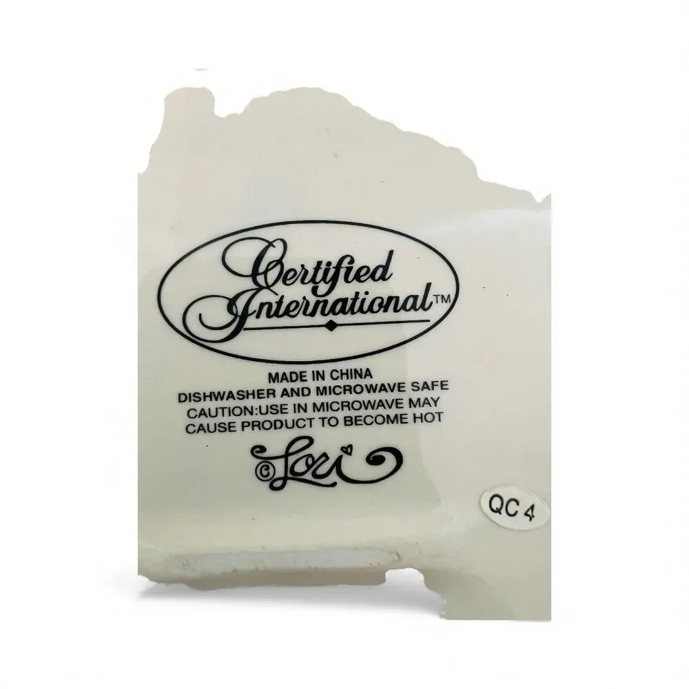Certified International Coffee Café Espresso 11” Square Plate Discontinued